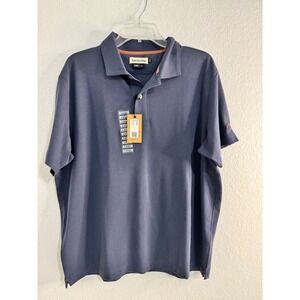 Tom Beckbe Mens Large Navy Blue Short Sleeve Polo NWT